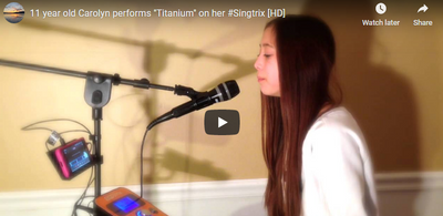 11 year old Carolyn performs "Titanium" on her #Singtrix [HD]