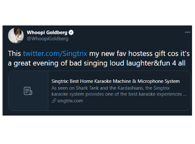 @WhoopiGoldberg has joined the Singtrix community