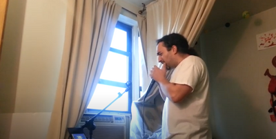 Serge singing Pink Floyd Comfortably Numb karaoke