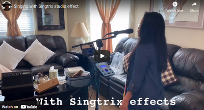 Singing with Singtrix studio effect - Trying the Singtrix studio effect for the first time.