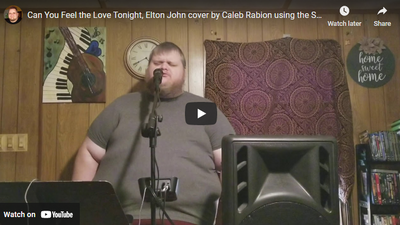 Can You Feel the Love Tonight, Elton John cover by Caleb Rabion using the Singtrix Karaoke system