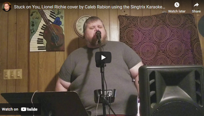Stuck on You, Lionel Richie cover by Caleb Rabion using the Singtrix Karaoke system