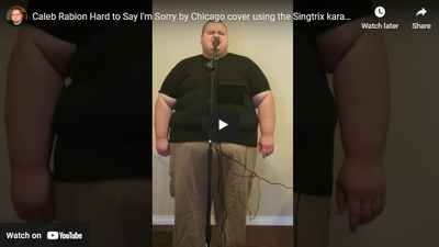Caleb Rabion Hard to Say I'm Sorry by Chicago cover using the Singtrix karaoke system. Pro setting.