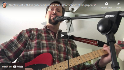 Singtrix test with live guitar and vocals, Paul Simon's "Myth of Fingerprints"