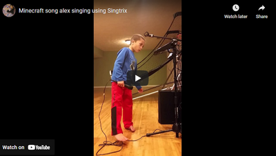 Minecraft song alex singing using Singtrix