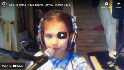 SingTrix Demo By Mia Sophia. Stay by Rihanna Day 1.