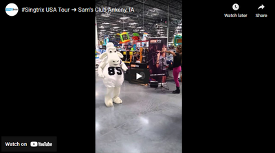 #Singtrix rocking the Grand Opening of the Ankeny, Iowa Sam's Club Store